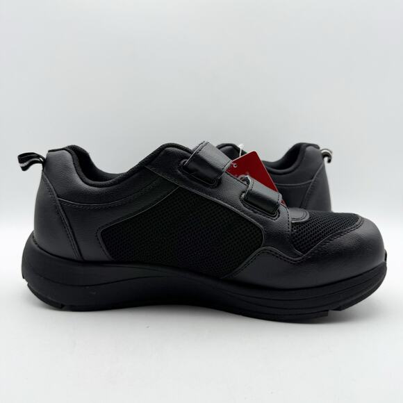 Drew Mens Contest Sneakers US 9.5 WIDE Black Fabric Hook and Loop SR NWOB main image 5